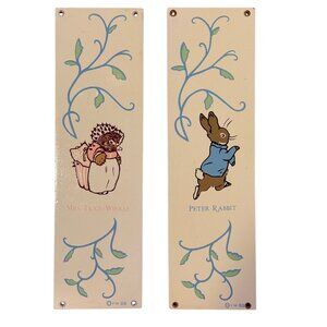 Peter Rabbit & Mrs. Tiggy-Winkle Wall Plaques 1986 Tricia Clark Designs